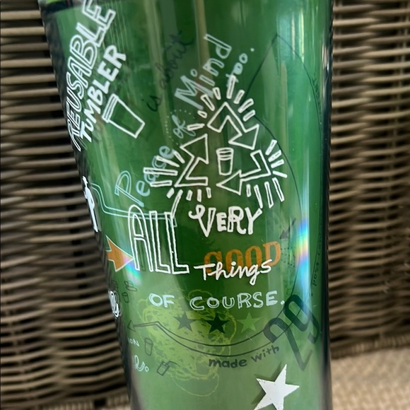 Starbucks Green reusable Tumbler 2008 NWOT - Picture 4 of 6